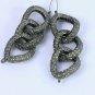 Pave Diamond Link Chain Pendant 925 Silver Diamond Chain Charm Pendant.