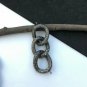 Pave Diamond Link Chain Pendant 925 Silver Diamond Chain Charm Pendant.