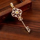 Natural Diamond Key Pendant 925 Sterling Silver Opal Key Necklace Birthday Gift. Natural Diamond Key Pendant 925 Sterling Silver Opal Key Necklace Birthday Gift.