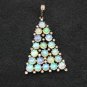 Fashionable Natural Opal Designer Pave Diamond Pendant 925 Silver Handmade Gift.