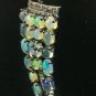 Ethiopian Opal And Diamond Studded 925 Silver Handmade Tooth Pendant Jewelry.