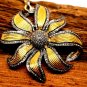 Pave Diamond Sunflower Pendant 925 Silver Diamond Pendant For Birthdays Gift.