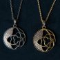 Natural Diamond Round Flower Necklace 925 Sterling Silver Floral Pendant Gift.