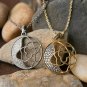 Natural Diamond Round Flower Necklace 925 Sterling Silver Floral Pendant Gift.