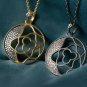 Natural Diamond Round Flower Necklace 925 Sterling Silver Floral Pendant Gift.