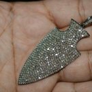 Genuine Diamond Arrowhead Pendant 925 Sterling Silver Arrow Charm Pendant Gift.