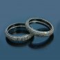 1.69cts Natural Pave Diamond Wedding Band 925 Silver Christmas Jewelry For Girls