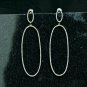Diamond Oval Shaped Dangle Earring 925 Silver Women Fashion Jewelry Ear Stud.