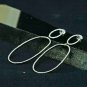 Diamond Oval Shaped Dangle Earring 925 Silver Women Fashion Jewelry Ear Stud.