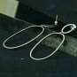 Diamond Oval Shaped Dangle Earring 925 Silver Women Fashion Jewelry Ear Stud.