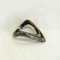 Christmas Gift Chevron Ring 925 Silver Pave Diamond Ring For Engagement Gift Nst