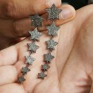 Diamond Star Drop Earring 925 Silver Star Dangling Earring Women Fashion Earring Diamond Star Drop Earring 925 Silver Star Dangling Earring Women Fashion Earring