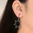 Star Stud Earring Pave Diamond 925 Silver Diamond Dangle Earring Mother Day Gift