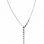 Pave Diamond Lariat Necklace 925 Silver Diamond Womens Necklace Wedding Gift.