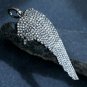Pave Diamond Angel Wing Pendant 925 Silver Trendy Pendant Angel Birthday Gift.