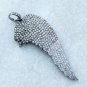 Pave Diamond Angel Wing Pendant 925 Silver Trendy Pendant Angel Birthday Gift.
