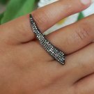 Diamond Claw Knife Ring 925 Silver Designer Jewelry Fashion Women Ring Band.