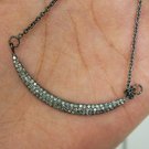 Pave Diamond Crescent Moon Pendant 925 Silver Diamond Moon Necklace Jewelry Gift Pave Diamond Crescent Moon Pendant 925 Silver Diamond Moon Necklace Jewelry Gift