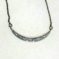Pave Diamond Crescent Moon Pendant 925 Silver Diamond Moon Necklace Jewelry Gift