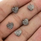 Pave Diamond 1 pc heart charm pandent 925 sterling silver,diamond finding heart Pave Diamond 1 pc heart charm pandent 925 sterling silver,diamond finding heart