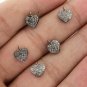 Pave Diamond 1 pc heart charm pandent  925 sterling silver,diamond finding heart