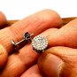 Pave Diamond 8MM Studs Minimalist Diamond Stud Earring Christmas Gift.