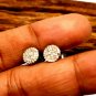 Pave Diamond 8MM Studs Minimalist Diamond Stud Earring Christmas Gift.