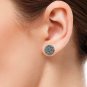 Pave Diamond 8MM Studs Minimalist Diamond Stud Earring Christmas Gift.