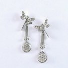 Dragonfly Dangle Earring 925 Silver Natural Diamond Spring Insect Earring Gift. Dragonfly Dangle Earring 925 Silver Natural Diamond Spring Insect Earring Gift.