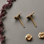 Butterfly Earrings 14k Gold Natural Diamond Butterfly Ear Stud Dainty Jewelry.