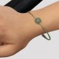 Pave Diamond Disc Cuff Bracelet 925 Silver Diamond Fashion Bracelet Fine Jewelry