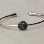 Pave Diamond Disc Cuff Bracelet 925 Silver Diamond Fashion Bracelet Fine Jewelry