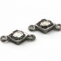 Rhombus Shape Connector Rose Cut Diamond 925 Sterling Silver Diamond Findings.