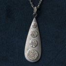 Pave Diamond Drop Pendant 925 Sterling Silver Drop Necklace Birthday Girl Gift. Pave Diamond Drop Pendant 925 Sterling Silver Drop Necklace Birthday Girl Gift.