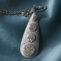 Pave Diamond Drop Pendant 925 Sterling Silver Drop Necklace Birthday Girl Gift.