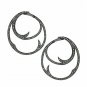 925 Sterling Silver Pave Diamond Hoop Earring Big Hoop Silver Earring Present.