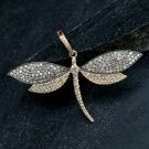 925 Sterling Silver Diamond Dragonfly Pendant Designer Damselfly Fashion Jewelry 925 Sterling Silver Diamond Dragonfly Pendant Designer Damselfly Fashion Jewelry