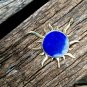 Lapis Lazuli Pendant 925 Silver Diamond Pendant Lapis Cabochon Sun Shape Pendant