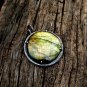 Labradorite Pendant 925 Silver Diamond Jewelry Labradorite Cabochon Pendant Gift