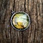 Labradorite Pendant 925 Silver Diamond Jewelry Labradorite Cabochon Pendant Gift