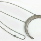 Crescent moon Pendant Pave Diamond 925 Silver Diamond Horn Pendant Christmas.