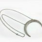 Crescent moon Pendant Pave Diamond 925 Silver Diamond Horn Pendant Christmas.