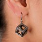 Pave Diamond Cube Earring 925 Silver Diamond Fashion Earring Christmas.