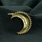 925 Sterling Silver Diamond Crescent Moon Pendant Turquoise Enamel Pendant Gift.