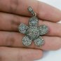 Flower Charm Pendant 925 Silver Diamond Pendant Handmade Diamond Findings Supply