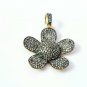 Flower Charm Pendant 925 Silver Diamond Pendant Handmade Diamond Findings Supply