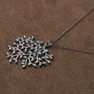 Natural Diamond Tree Pendant 925 Sterling Silver Leaf Necklace Women's Jewelry. Natural Diamond Tree Pendant 925 Sterling Silver Leaf Necklace Women's Jewelry.