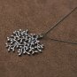 Natural Diamond Tree Pendant 925 Sterling Silver Leaf Necklace Women's Jewelry.