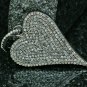 Natural Pave Diamond Heart Pendant 925 Silver Heart Shape Pendant Special Gift.