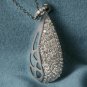 Natural Diamond Drop Pendant 925 Sterling Silver Drop Necklace Birthday Gift.
